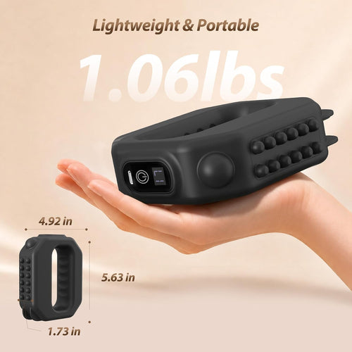 Compact Fitness Ring for Home Gym Use, Ab Machine for Abdomen/Arm/Leg, Multifunctional Full-Body Fascia Ring R10, 6 Intensity Levels with Massager Function