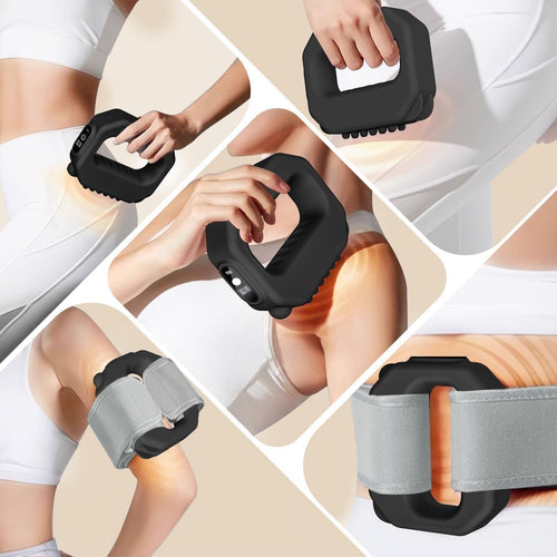 Compact Fitness Ring for Home Gym Use, Ab Machine for Abdomen/Arm/Leg, Multifunctional Full-Body Fascia Ring R10, 6 Intensity Levels with Massager Function