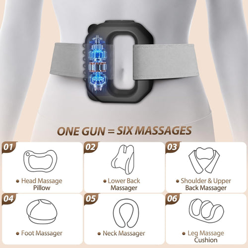 Compact Fitness Ring for Home Gym Use, Ab Machine for Abdomen/Arm/Leg, Multifunctional Full-Body Fascia Ring R10, 6 Intensity Levels with Massager Function